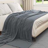Coperte da Pile 6 pcs Grigio scuro 240 x 270 cm Panno