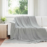 Coperte da Pile 6 pcs Grigio 240 x 270 cm Panno