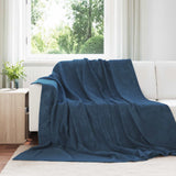 Coperte da Pile 6 pcs Blu navy 240 x 270 cm Panno