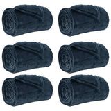 Coperte da Pile 6 pcs Blu navy 240 x 270 cm Panno