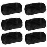 Coperte da Pile 6 pcs Nero 150 x 200 cm Panno