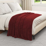 Coperte da Pile 6 pcs Rosso Bordeaux 130 x 150 cm Panno