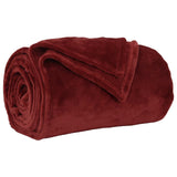 Coperte da Pile 6 pcs Rosso Bordeaux 240 x 270 cm Panno