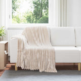Coperte da Pile 6 pcs Beige 150 x 130 cm Panno