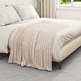 Coperte da Pile 6 pcs Beige 150 x 130 cm Panno
