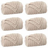 Coperte da Pile 6 pcs Beige 270 x 240 cm Panno