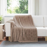 Coperte da Pile 6 pcs Cammello 200 x 150 cm Panno