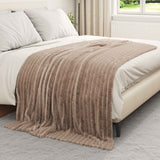 Coperte da Pile 6 pcs Cammello 200 x 150 cm Panno