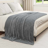 Coperte da Pile 6 pcs Grigio scuro 200 x 150 cm Panno