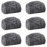 Coperte da Pile 6 pcs Grigio scuro 240 x 220 cm Panno