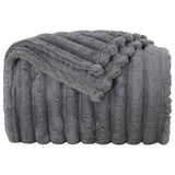 Coperte da Pile 6 pcs Grigio scuro 270 x 240 cm Panno