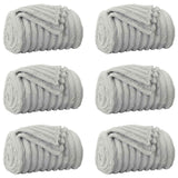 Coperte da Pile 6 pcs Grigio 270 x 240 cm Panno