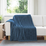 Coperte da Pile 6 pcs Blu navy 200 x 150 cm Panno