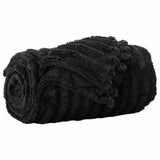 Coperte da Pile 6 pcs Nero 200 x 150 cm Panno