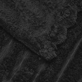 Coperte da Pile 6 pcs Nero 240 x 220 cm Panno