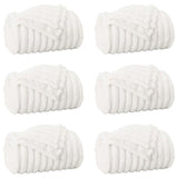 Coperte da Pile 6 pcs Bianco 240 x 220 cm Panno