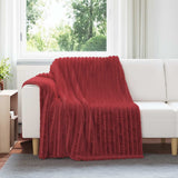 Coperte da Pile 6 pcs Rosso Bordeaux 200 x 150 cm Panno