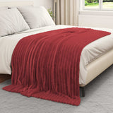 Coperte da Pile 6 pcs Rosso Bordeaux 200 x 150 cm Panno
