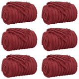 Coperte da Pile 6 pcs Rosso Bordeaux 270 x 240 cm Panno