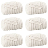 Coperte da Pile 6 pcs Crema 240 x 220 cm Panno