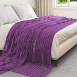 Coperte da Pile 6 pcs Viola 270 x 240 cm Panno