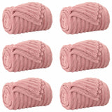 Coperte da Pile 6 pcs Rosa 150 x 130 cm Panno