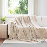 Coperta Beige 220 x 240 cm Panno