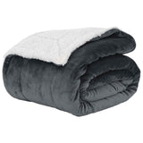 Coperta Grigio scuro 220 x 240 cm Panno