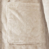 Accappatoio con Cappuccio Beige l Flanella