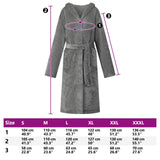 Accappatoio con Cappuccio Grigio scuro s Flanella