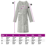 Accappatoio con Cappuccio Grigio s Flanella