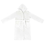 Accappatoio con Cappuccio Bianco l Flanella