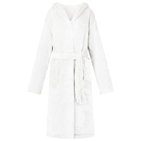 Accappatoio con Cappuccio Bianco xxl Flanella