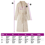 Accappatoio senza Cappuccio Beige xxl Flanella