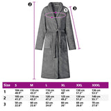 Accappatoio senza Cappuccio Grigio scuro s Flanella