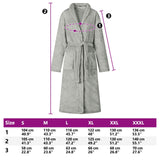 Accappatoio senza Cappuccio Grigio l Flanella