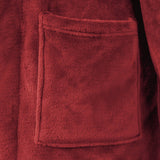 Accappatoio senza Cappuccio Rosso Bordeaux l Flanella