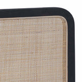Testiera con testiera Nero 180 x 55 x 3 cm Rattan