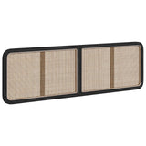 Testiera con testiera Nero 180 x 55 x 3 cm Rattan