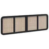 Testiera con testiera Nero 180 x 55 x 3 cm Rattan