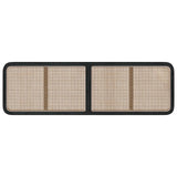 Testiera con testiera Nero 180 x 55 x 3 cm Rattan
