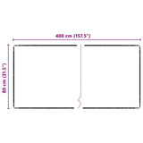 Runner in Moquette Nero 80 x 400 cm 100% Polipropilene Tuft