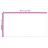 Runner in Moquette Grigio 80 x 150 cm Tessuto