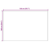 Runner in Moquette Grigio chiaro 100 x 150 cm Tessuto