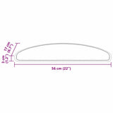 Tappetini per scale autoadesivi 15 pcs Marrone 56 x 17 x 3 cm
