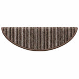 Tappetini per scale autoadesivi 15 pcs Marrone 56 x 17 x 3 cm