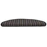 Tappetini per scale autoadesivi 15 pcs Antracite 65 x 21 x 4 cm