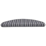 Tappetini per scale autoadesivi 15 pcs Grigio 65 x 21 x 4 cm