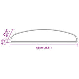 Tappetini per scale autoadesivi 15 pcs Blu 65 x 21 x 4 cm