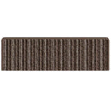 Tappetini per scale autoadesivi 15 pcs Marrone 65 x 21 x 4 cm